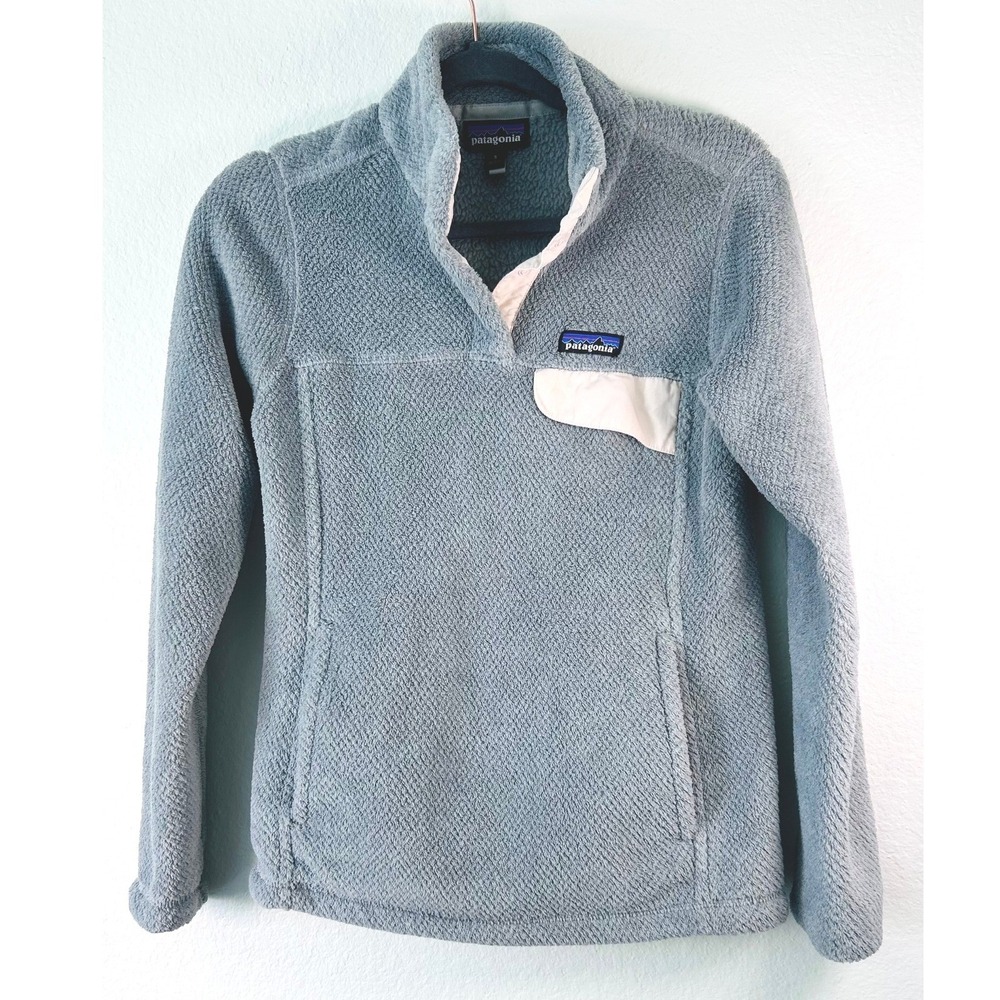 Patagonia Re-Tool Gorpcore Outdoor Snap-T Fleece Pullover Blue Gray Polartec S